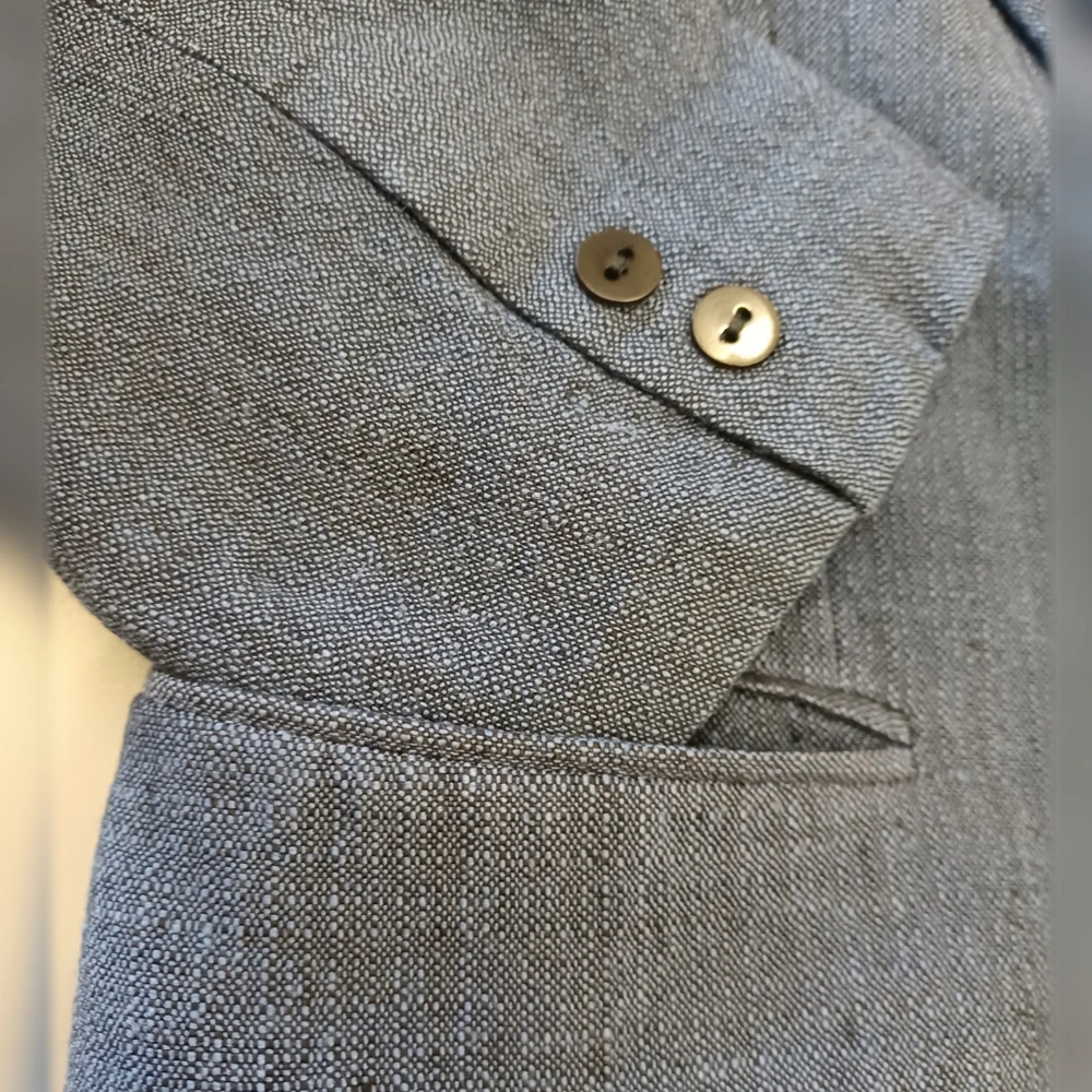 RESTORED 1940s Style Linen Blend Blazer (see measurements!) - Picture 6 of 15